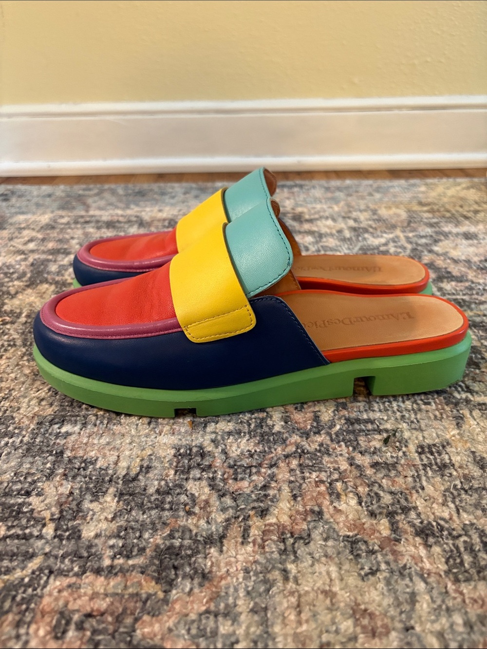 L'Amour Des Pieds Saccar loafer colorful mules size 6.5